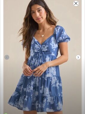 Altar’d State Blue Floral Mini Dress